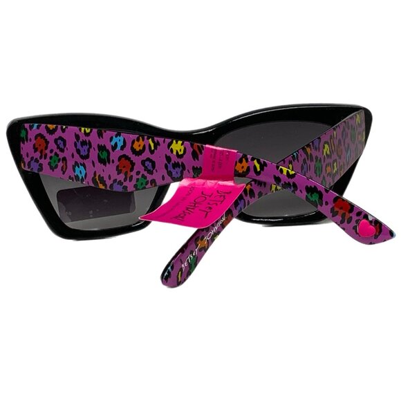 NWT Betsey Johnson Strike a Pose 80\'s Cat Eye Leopard Print Colorful Sunglasses main image 6